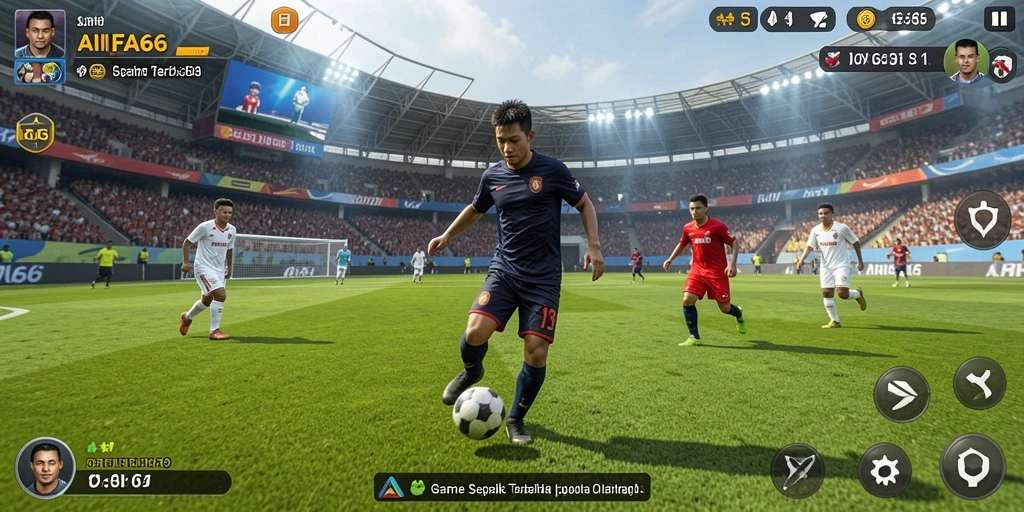 Menampilkan aksi mendebarkan dalam gameplay sepak bola AIFA66.