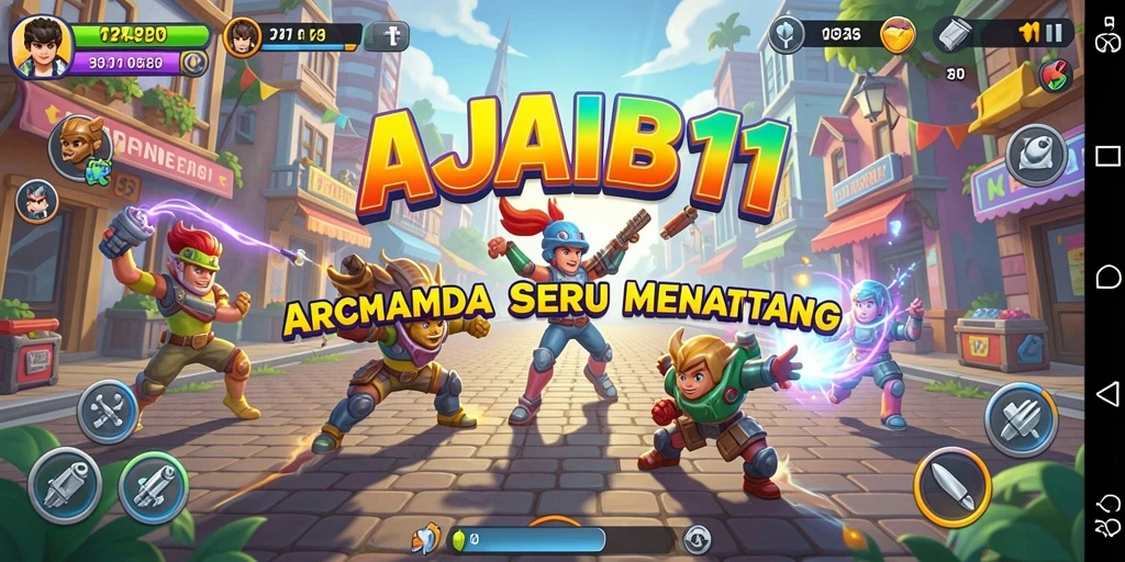 Tampilan gameplay seru di AJAIB11 dengan karakter menarik.