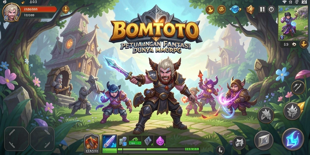 Tampilan gameplay menarik dari BOMTOTO dalam dunia MMORPG.