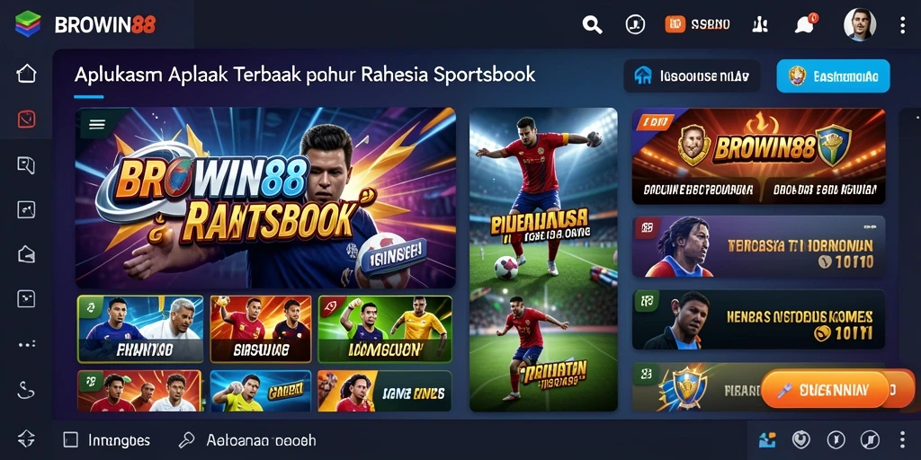 Screenshot utama BROWIN88 menunjukkan tampilan antarmuka taruhan yang menarik.