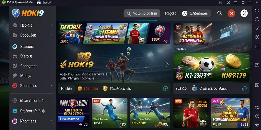 Tampilan gameplay HOKI9 dengan opsi taruhan olahraga yang beragam.