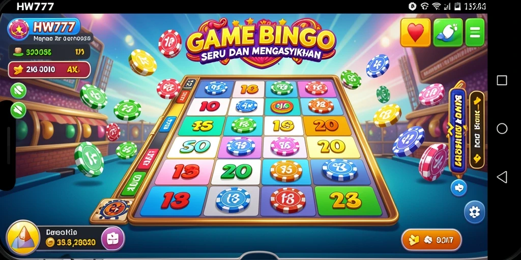 Screenshot HW777 menunjukkan pemain bersaing dalam permainan Bingo.