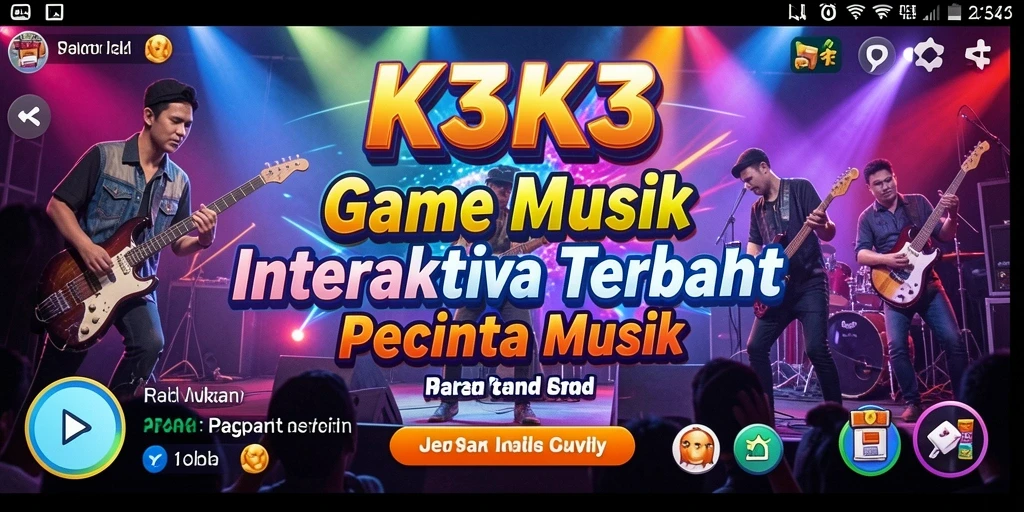 Tampilan gameplay K3K3 yang menarik dengan berbagai pilihan lagu.