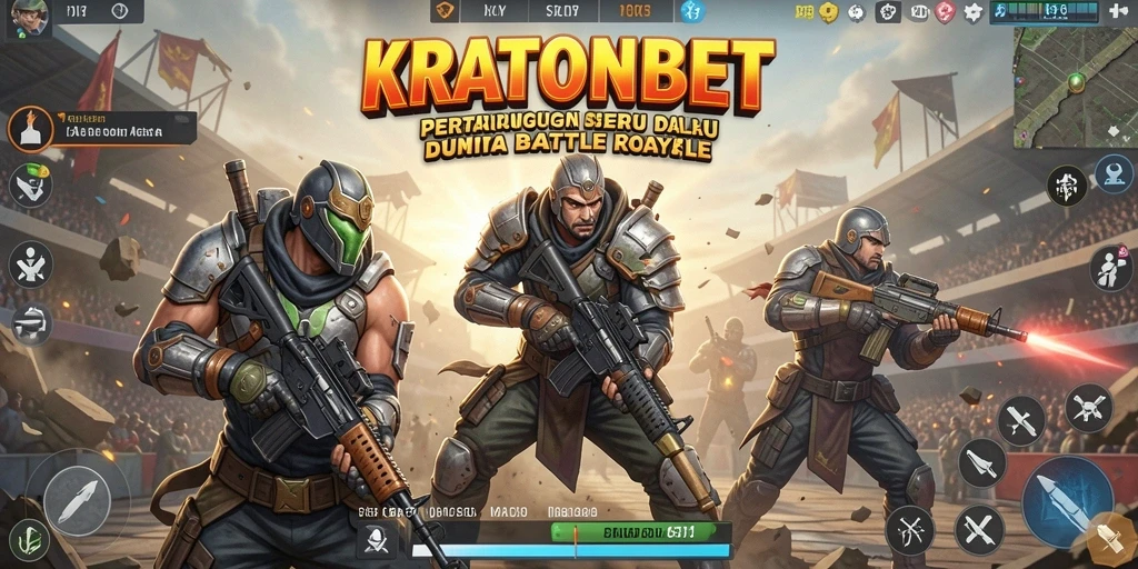 Gameplay mendebarkan KRATONBET dalam pertarungan Battle Royale.
