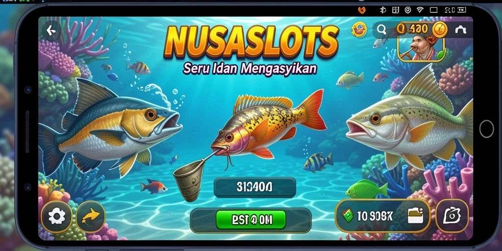 Gameplay seru dengan berbagai jenis ikan yang menantang.
