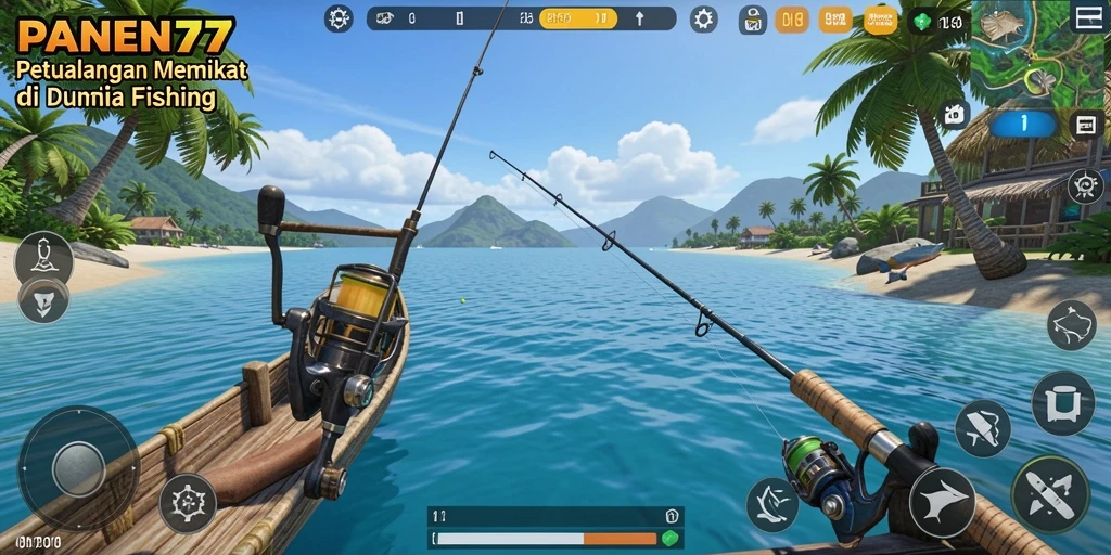 Tampilan menarik gameplay Fishing di PANEN77 dengan aksi memikat.