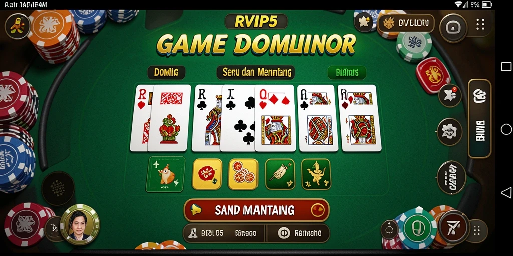 Tampilan permainan Domino di RVIP5 yang seru.