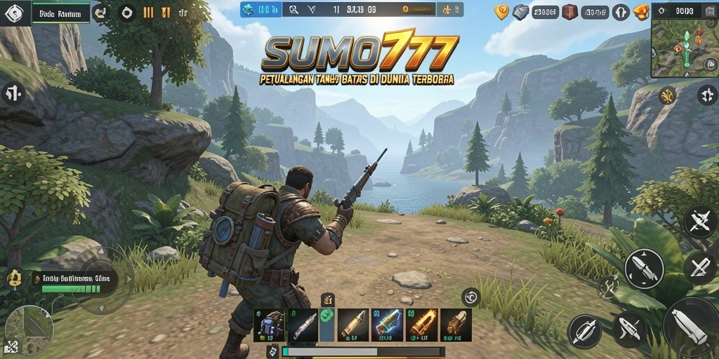 Screenshot dari SUMO777 menunjukkan keindahan dunia terbuka yang luas.