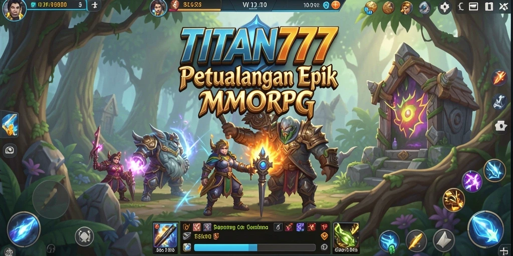 Gameplay epik dalam <strong>TITAN777</strong> yang menampilkan pertarungan seru dan eksplorasi dunia.